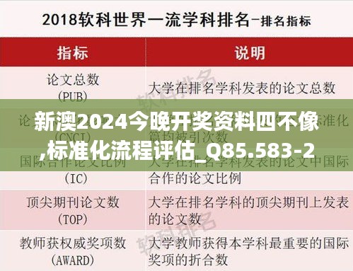 新澳2024今晚开奖资料四不像,标准化流程评估_Q85.583-2