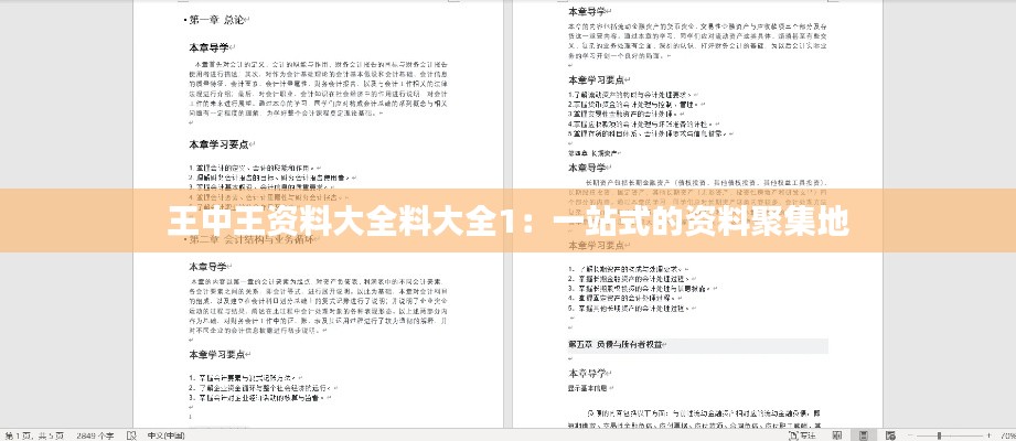王中王资料大全料大全1:一站式的资料聚集地