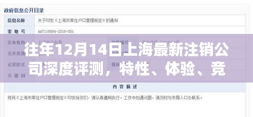 往年12月上海注销公司深度解析,特性、体验、竞品对比及用户群体洞察