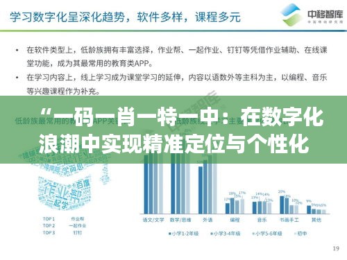 “一码一肖一特一中:在数字化浪潮中实现精准定位与个性化服务”