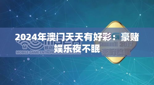 2024年澳门天天有好彩:豪赌娱乐夜不眠
