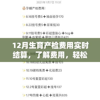 12月生育产检费用实时结算,轻松了解费用,迎接新生命