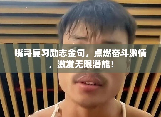 嘴哥复习励志金句,点燃奋斗激情,激发无限潜能!