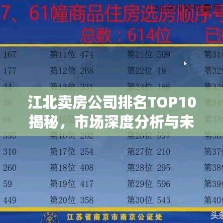 江北卖房公司排名TOP10揭秘,市场深度分析与未来展望