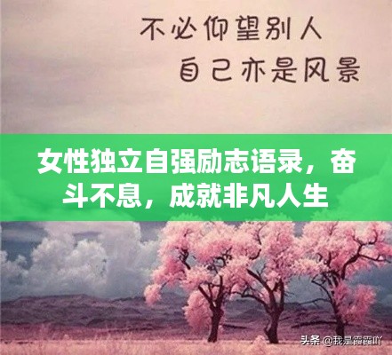 女性独立自强励志语录,奋斗不息,成就非凡人生