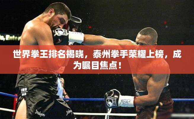 世界拳王排名揭晓,泰州拳手荣耀上榜,成为瞩目焦点!