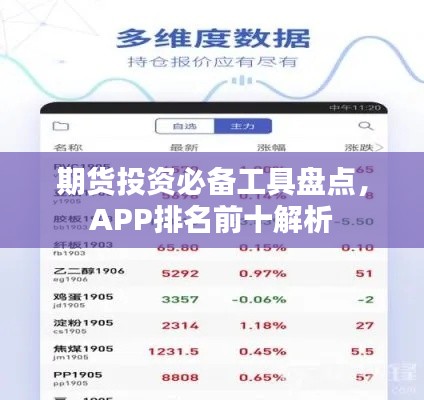 期货投资必备工具盘点,APP排名前十解析