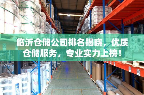 临沂仓储公司排名揭晓,优质仓储服务,专业实力上榜!