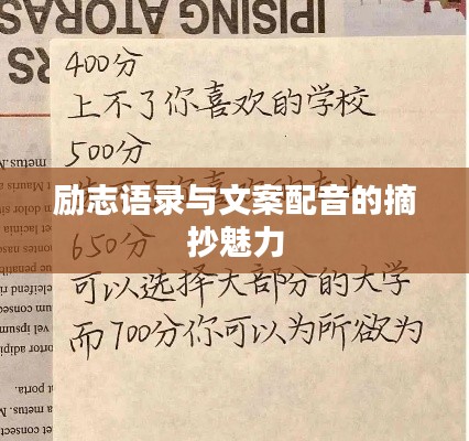 励志语录与文案配音的摘抄魅力
