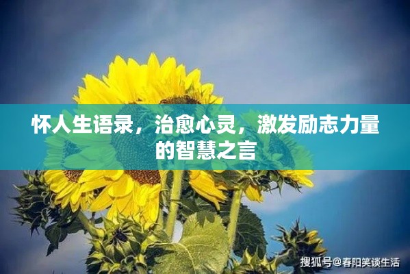 怀人生语录,治愈心灵,激发励志力量的智慧之言