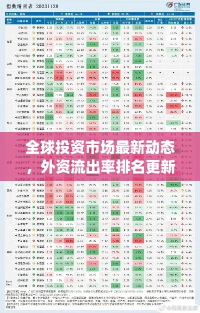 全球投资市场最新动态,外资流出率排名更新!