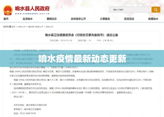 响水疫情最新动态更新