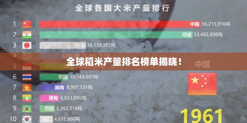 全球稻米产量排名榜单揭晓！