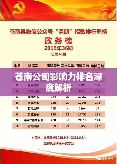 苍南公司影响力排名深度解析