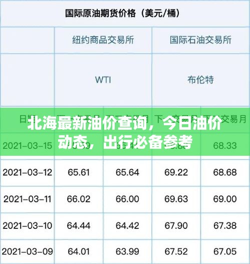 北海最新油价查询,今日油价动态,出行必备参考
