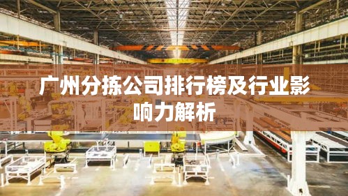 广州分拣公司排行榜及行业影响力解析