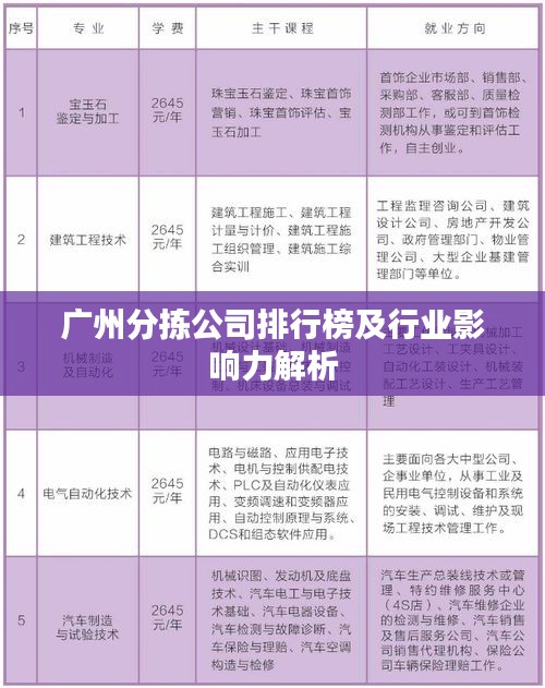 广州分拣公司排行榜及行业影响力解析