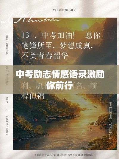 中考励志情感语录激励你前行