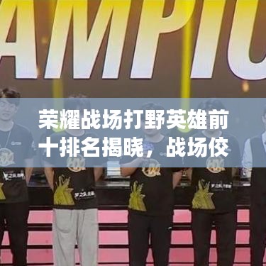 荣耀战场打野英雄前十排名揭晓,战场佼佼者盘点