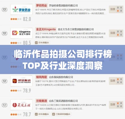 临沂作品拍摄公司排行榜TOP及行业深度洞察