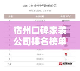 宿州口碑家装公司排名榜单揭晓!专业团队打造品质家居的首选!