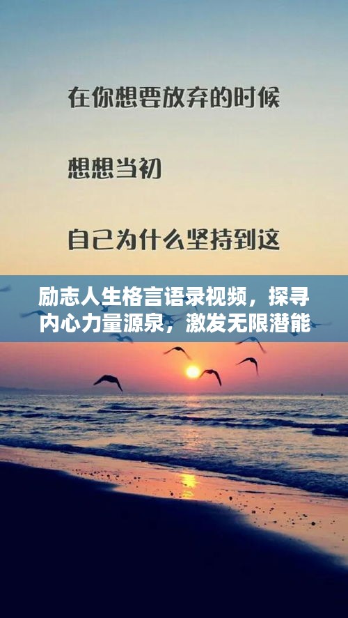 励志人生格言语录视频,探寻内心力量源泉,激发无限潜能