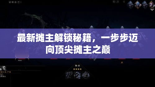 最新摊主解锁秘籍,一步步迈向顶尖摊主之巅