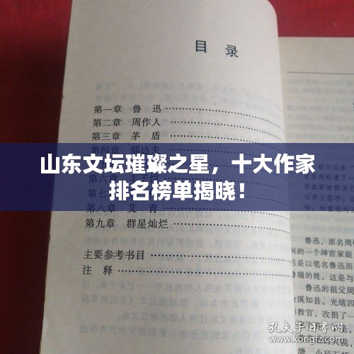 山东文坛璀璨之星,十大作家排名榜单揭晓!