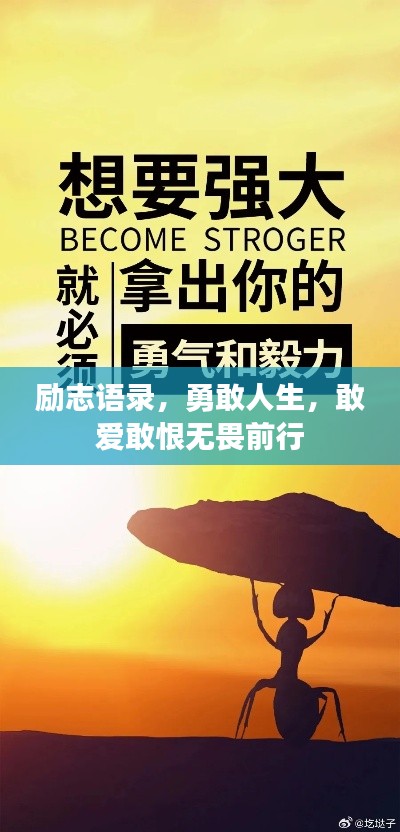 励志语录,勇敢人生,敢爱敢恨无畏前行