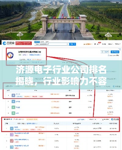 济源电子行业公司排名揭晓,行业影响力不容小觑
