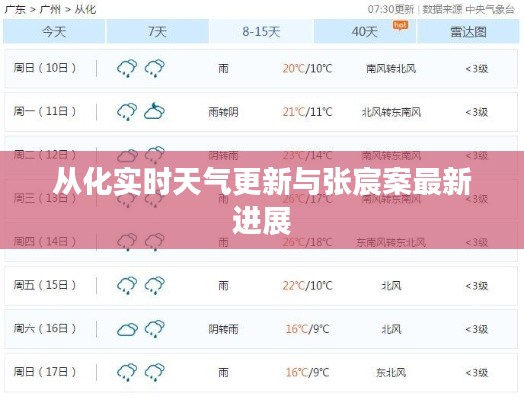 从化实时天气更新与张宸案最新进展