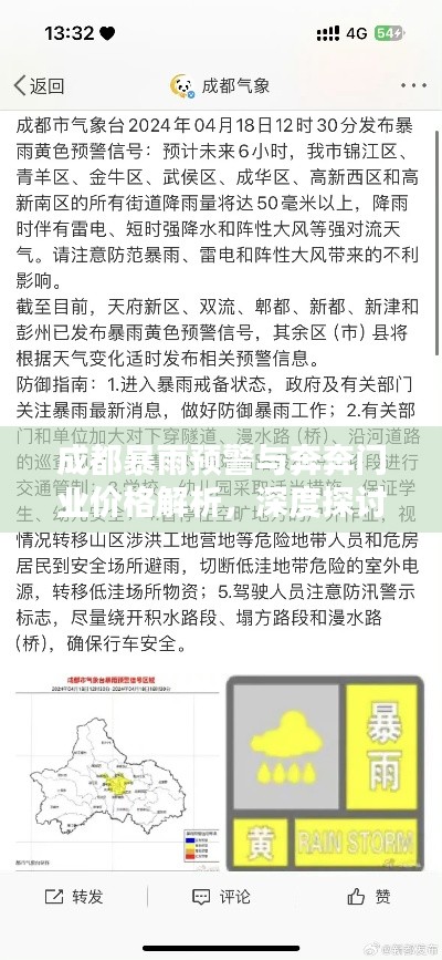 成都暴雨预警与奔奔门业价格解析,深度探讨最新资讯