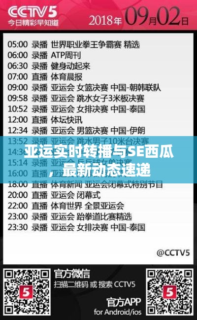 亚运实时转播与SE西瓜,最新动态速递