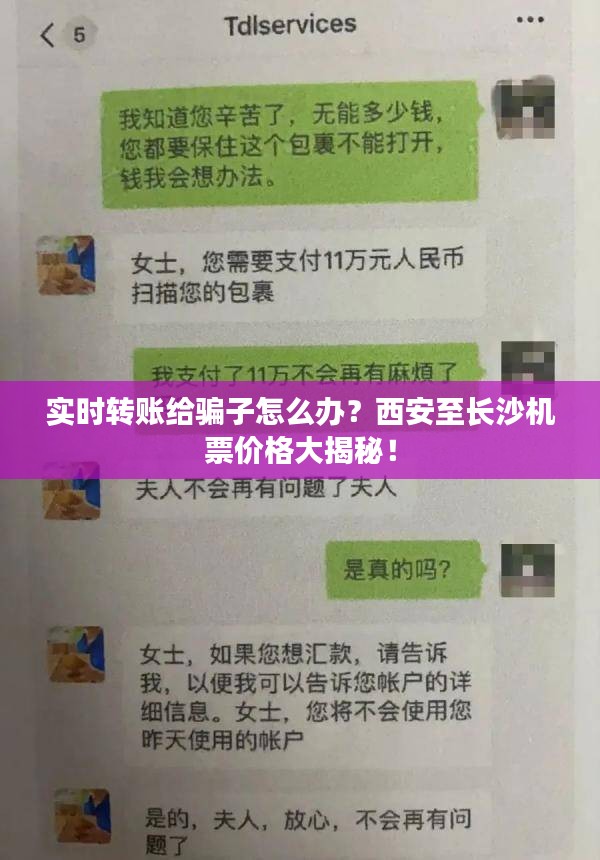 实时转账给骗子怎么办?西安至长沙机票价格大揭秘!