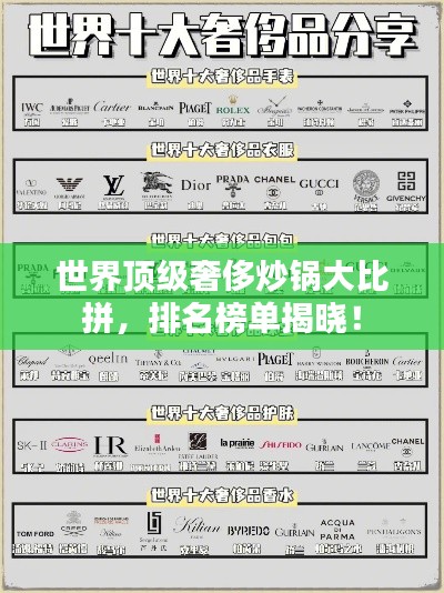 世界顶级奢侈炒锅大比拼,排名榜单揭晓!