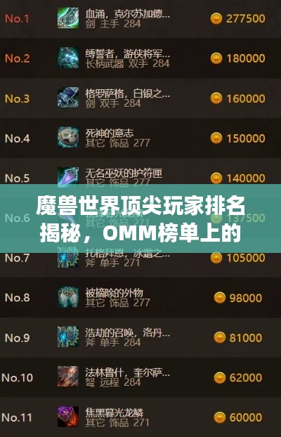 魔兽世界顶尖玩家排名揭秘,OMM榜单上的王者荣耀探索之旅
