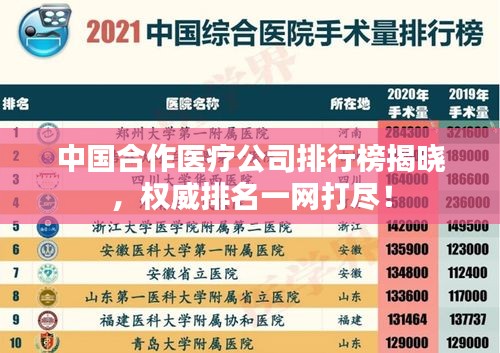 中国合作医疗公司排行榜揭晓,权威排名一网打尽!