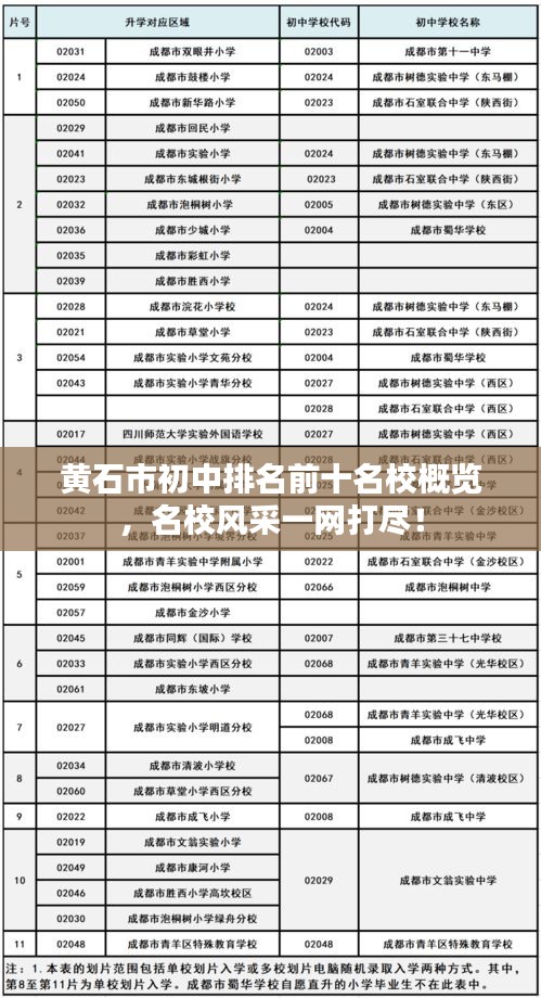 黄石市初中排名前十名校概览,名校风采一网打尽!