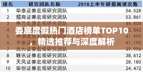 娄底度假热门酒店榜单TOP10,精选推荐与深度解析