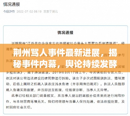 荆州骂人事件最新进展,揭秘事件内幕,舆论持续发酵
