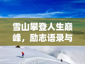 雪山攀登人生巅峰,励志语录与绝美风光汇聚