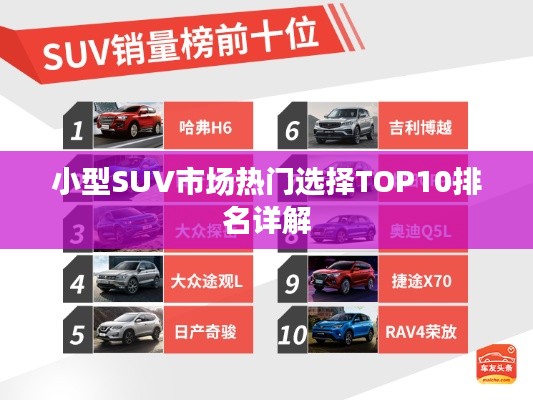 小型SUV市场热门选择TOP10排名详解
