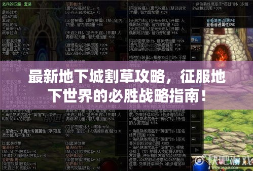 最新地下城割草攻略,征服地下世界的必胜战略指南!