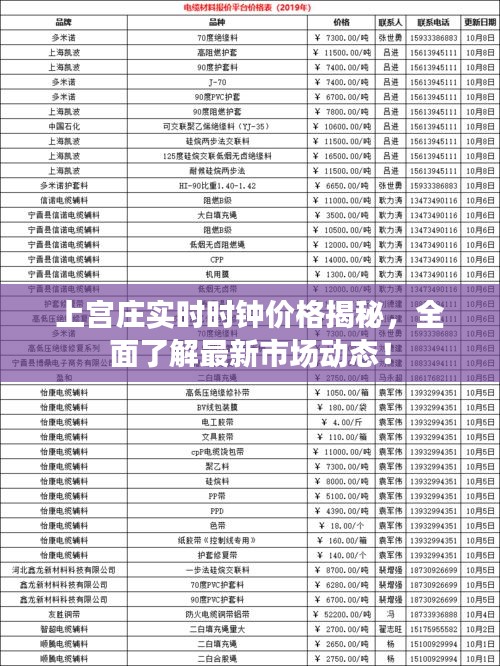 上宫庄实时时钟价格揭秘,全面了解最新市场动态!