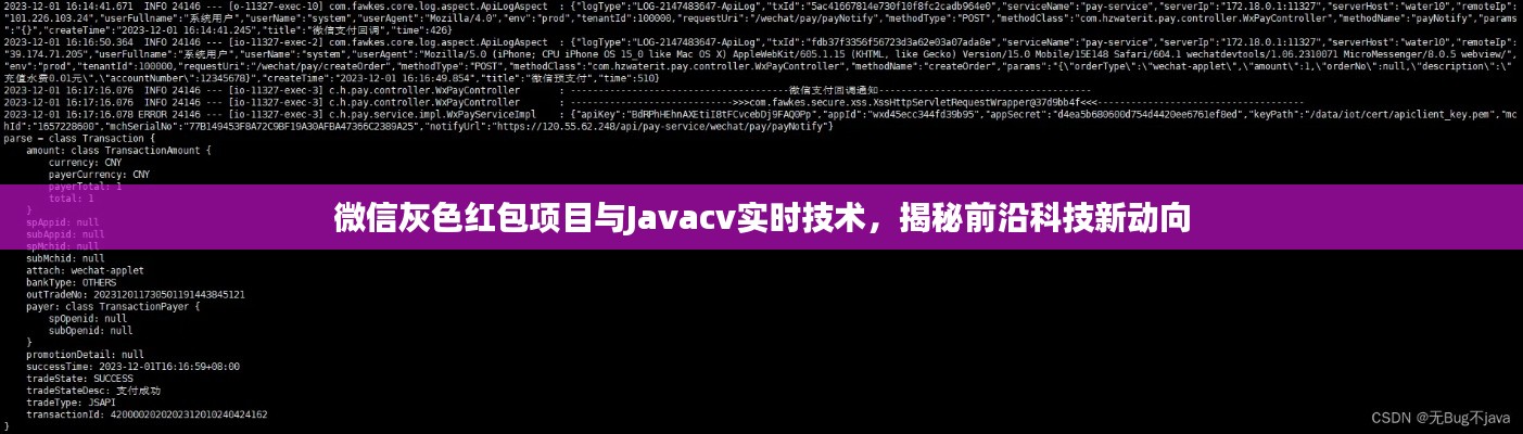 微信灰色红包项目与Javacv实时技术,揭秘前沿科技新动向