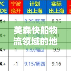 美森快船物流领域的地位与排名,全球物流巨头解析