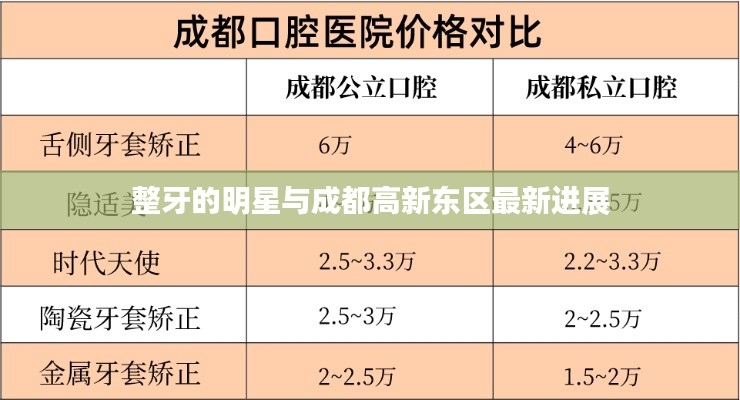 整牙的明星与成都高新东区最新进展