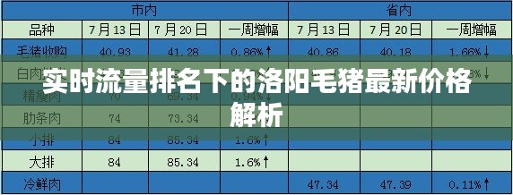 实时流量排名下的洛阳毛猪最新价格解析