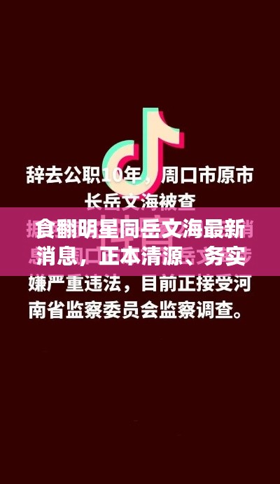 食翻明星同岳文海最新消息,正本清源、务实指导与打假警示