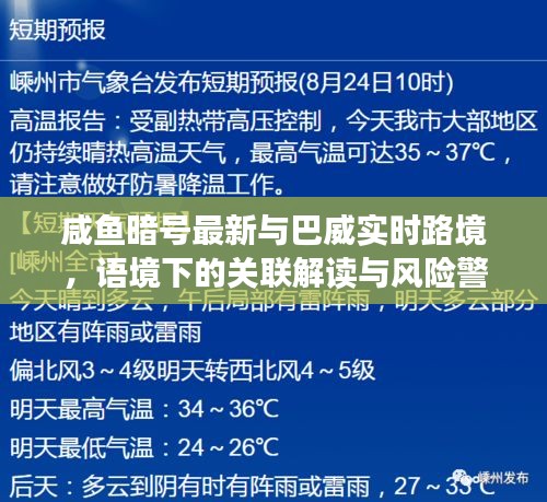 咸鱼暗号最新与巴威实时路境,语境下的关联解读与风险警示